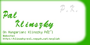 pal klinszky business card